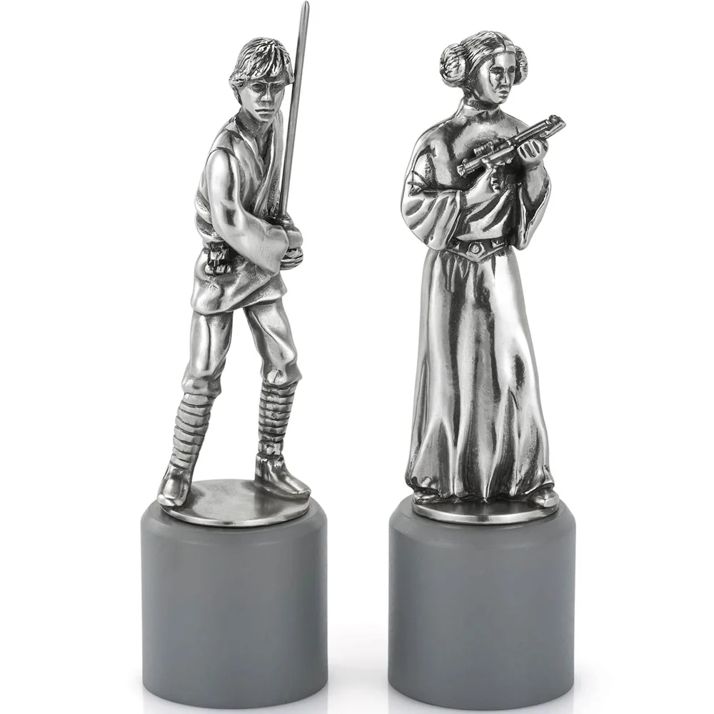 Royal Selangor Star Wars Pewter Chesspieces - Luke and Leia (King/Queen) Afbeelding 1