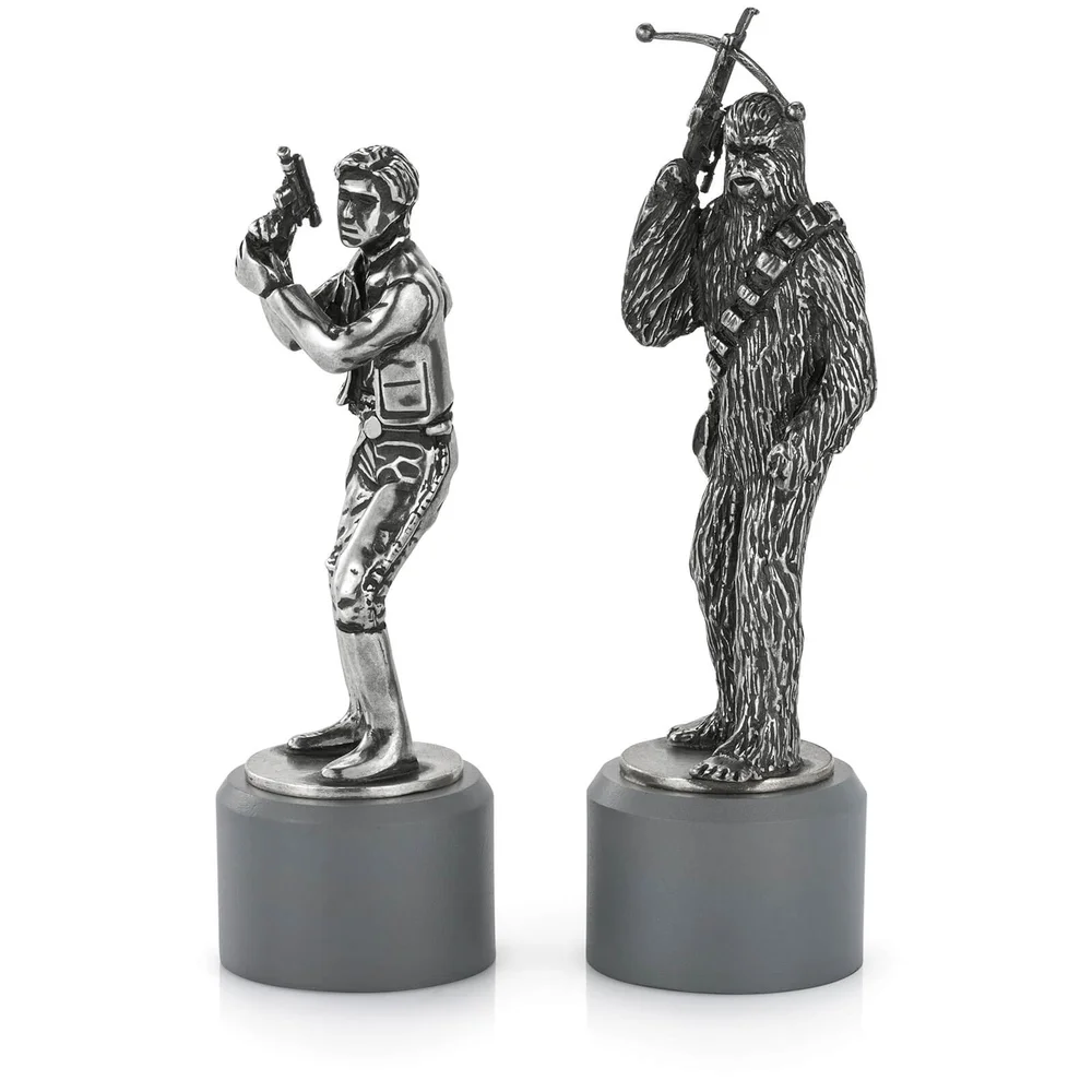 Royal Selangor Star Wars Tinnen Chesspieces - Han Solo en Chewbacca (Bishop) Afbeelding 1