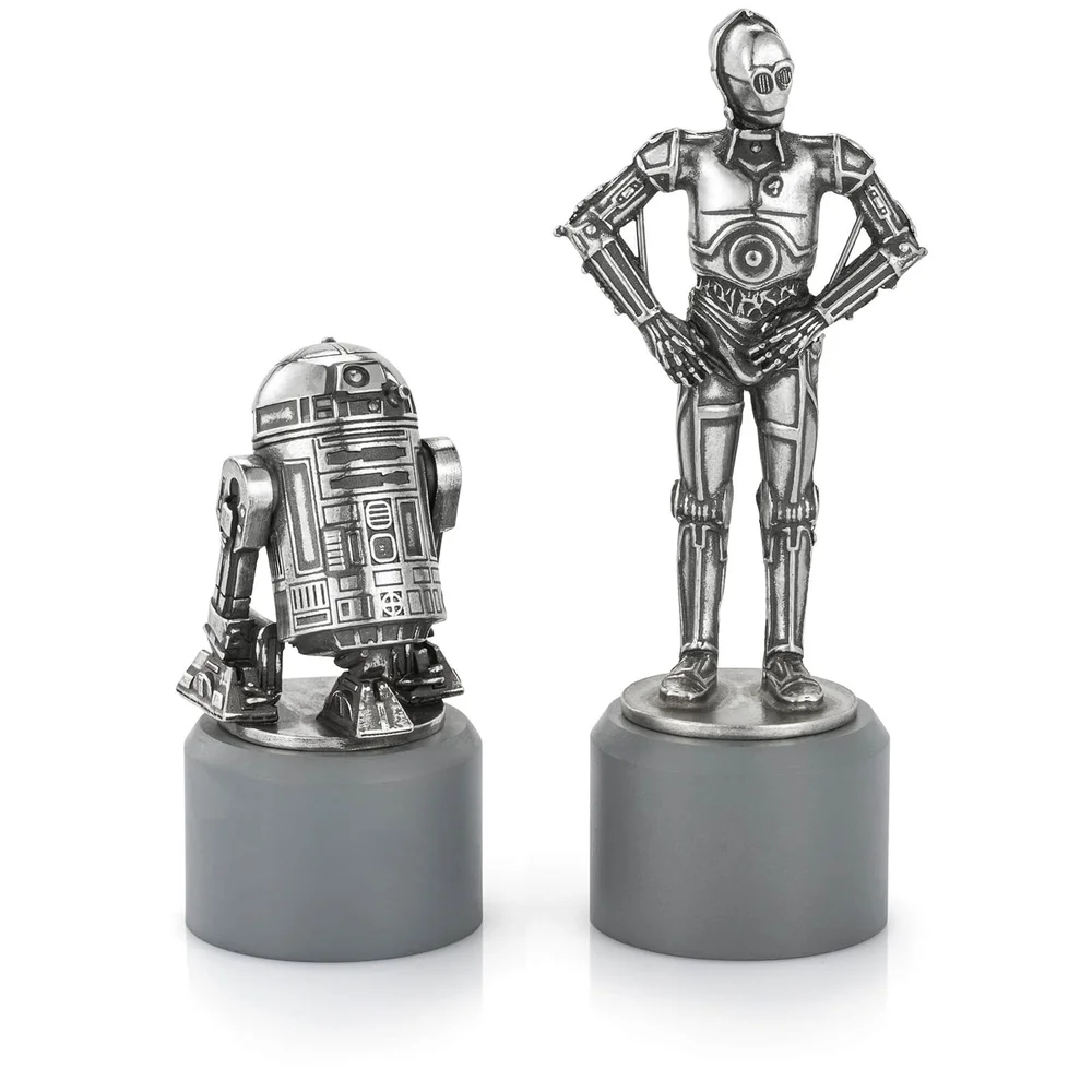Royal Selangor Star Wars Tinnen Schaakstukken - R2D2 en C3PO (Ridder) Afbeelding 1