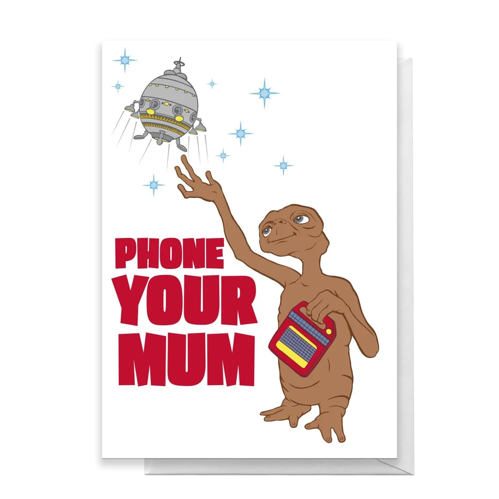 E.T. Phone Your Mum Greetings Card - Standard Card Afbeelding 1