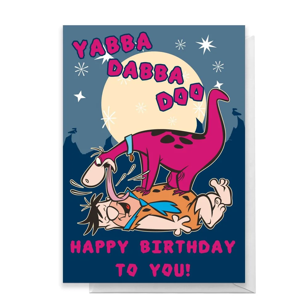 Flintstones Happy Birthday Greetings Card - Standard Card Afbeelding 1