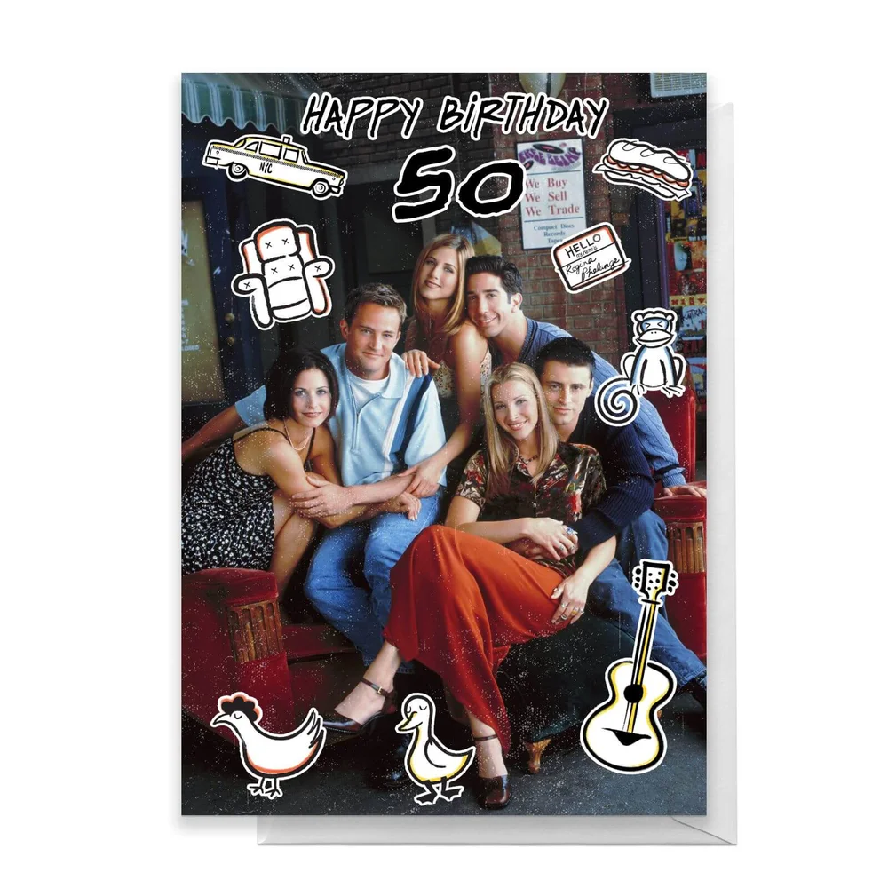Friends Birthday 50th Greetings Card - Standard Card Afbeelding 1