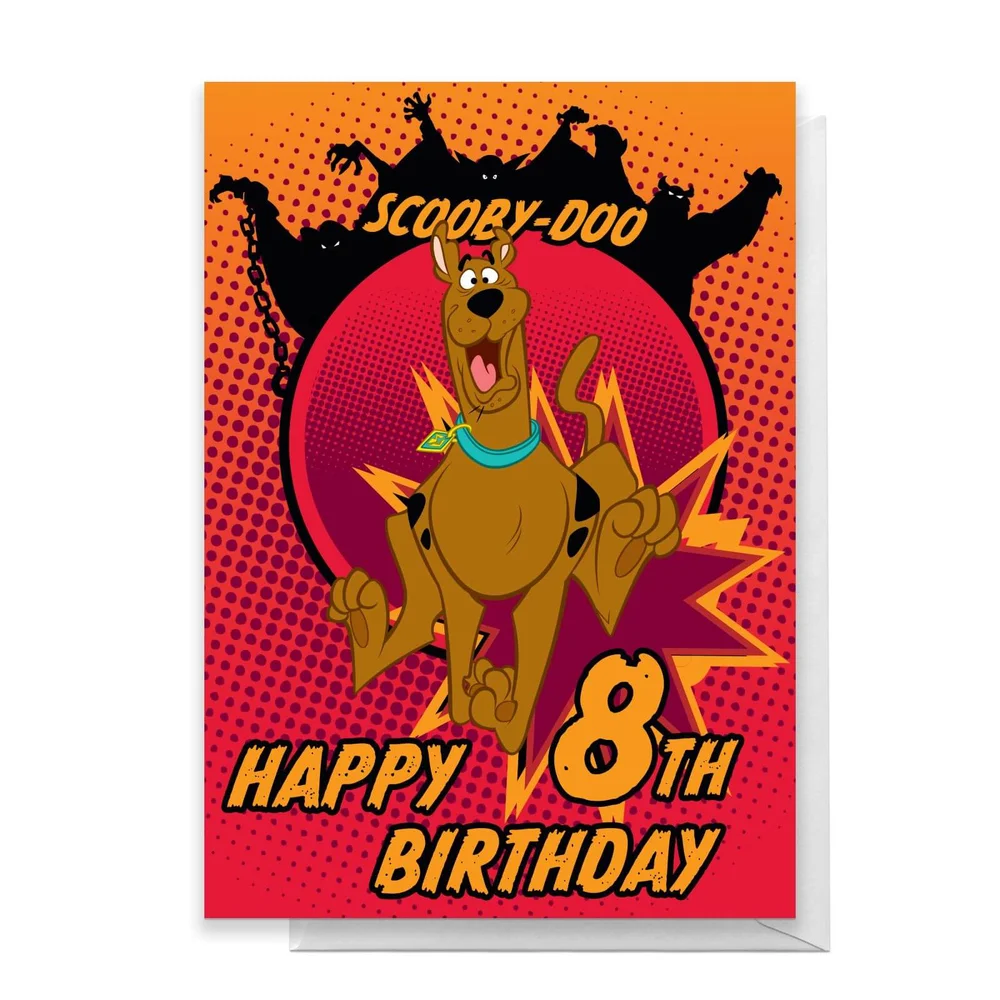 Scooby Doo 8th Birthday Greetings Card - Standard Card Afbeelding 1