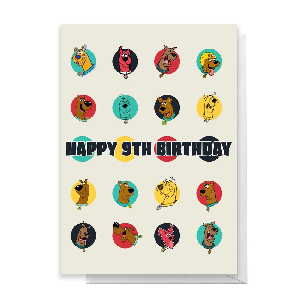 Scooby Doo 9th Birthday Greetings Card - Standard Card Afbeelding 1