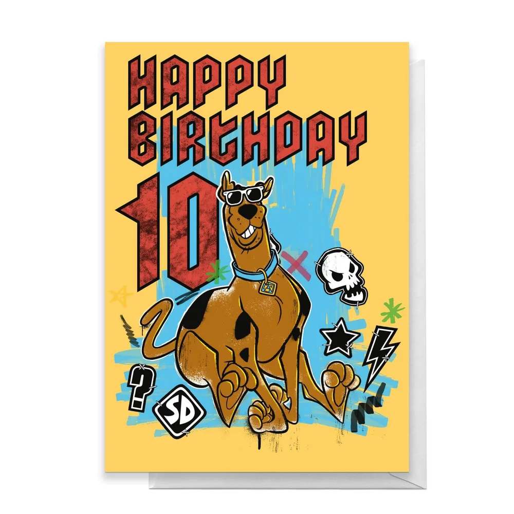 Scooby Doo 10th Birthday Greetings Card - Standard Card Afbeelding 1