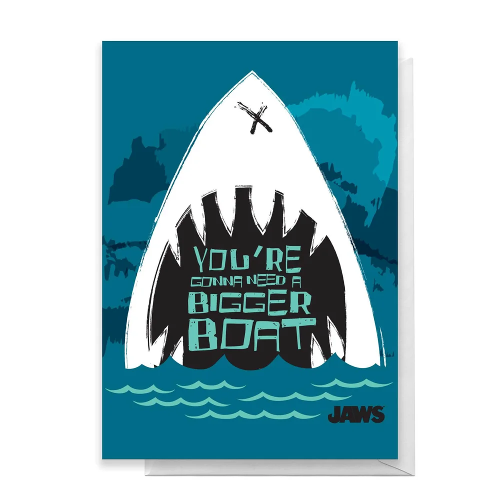 Jaws You're Gonna Need A Bigger Boat Greetings Card - Standard Card Afbeelding 1