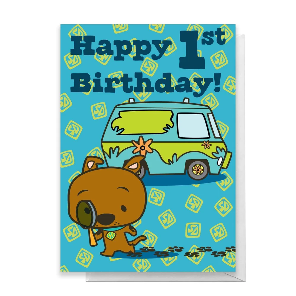 Scooby Doo 1st Birthday Greetings Card - Standard Card Afbeelding 1