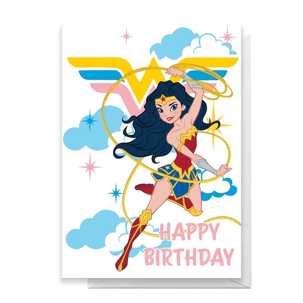 Wonder Woman Happy Birthday Greetings Card - Standard Card Afbeelding 1
