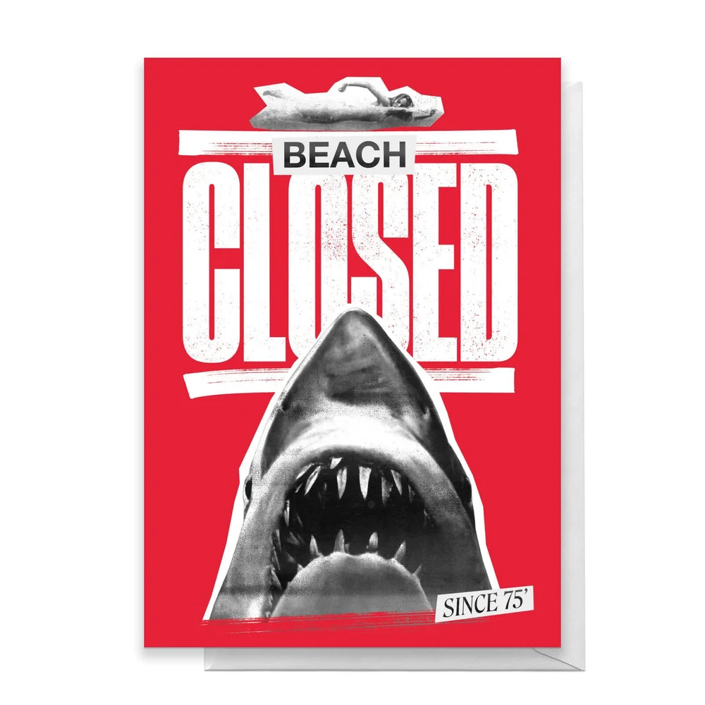 Jaws Beach Closed Greetings Card - Standard Card Afbeelding 1