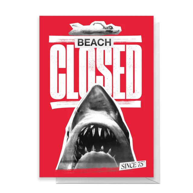 Jaws Beach Closed Greetings Card