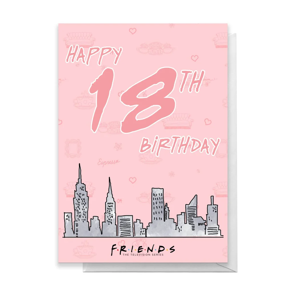 Friends Birthday 18th Greetings Card - Standard Card Afbeelding 1