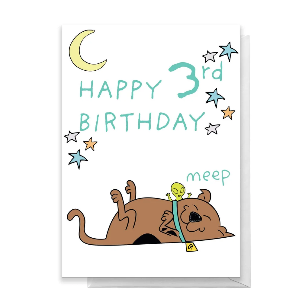 Scooby Doo 3rd Birthday Greetings Card - Standard Card Afbeelding 1