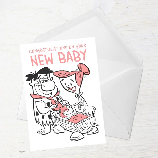 Flintstones New Baby Girl Greetings Card
