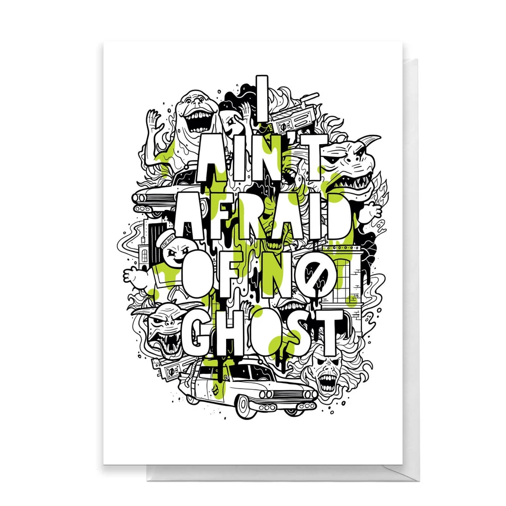 Ghostbusters I Ain't Afraid Of No Ghost Greetings Card - Standard Card Afbeelding 1