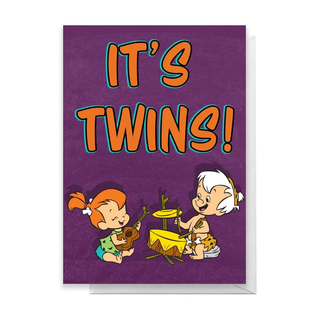 Flintstones It's Twins Greetings Card - Standard Card Afbeelding 1
