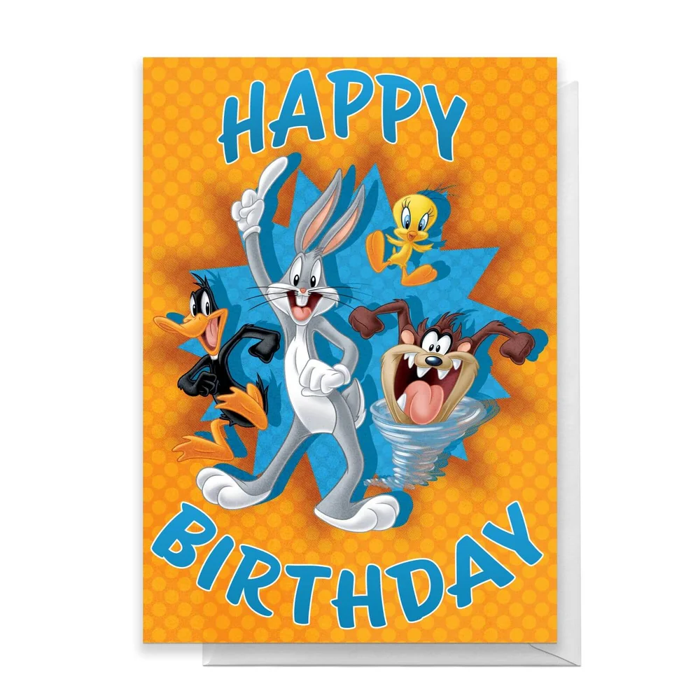 Looney Tunes Group Happy Birthday Greetings Card - Standard Card Afbeelding 1