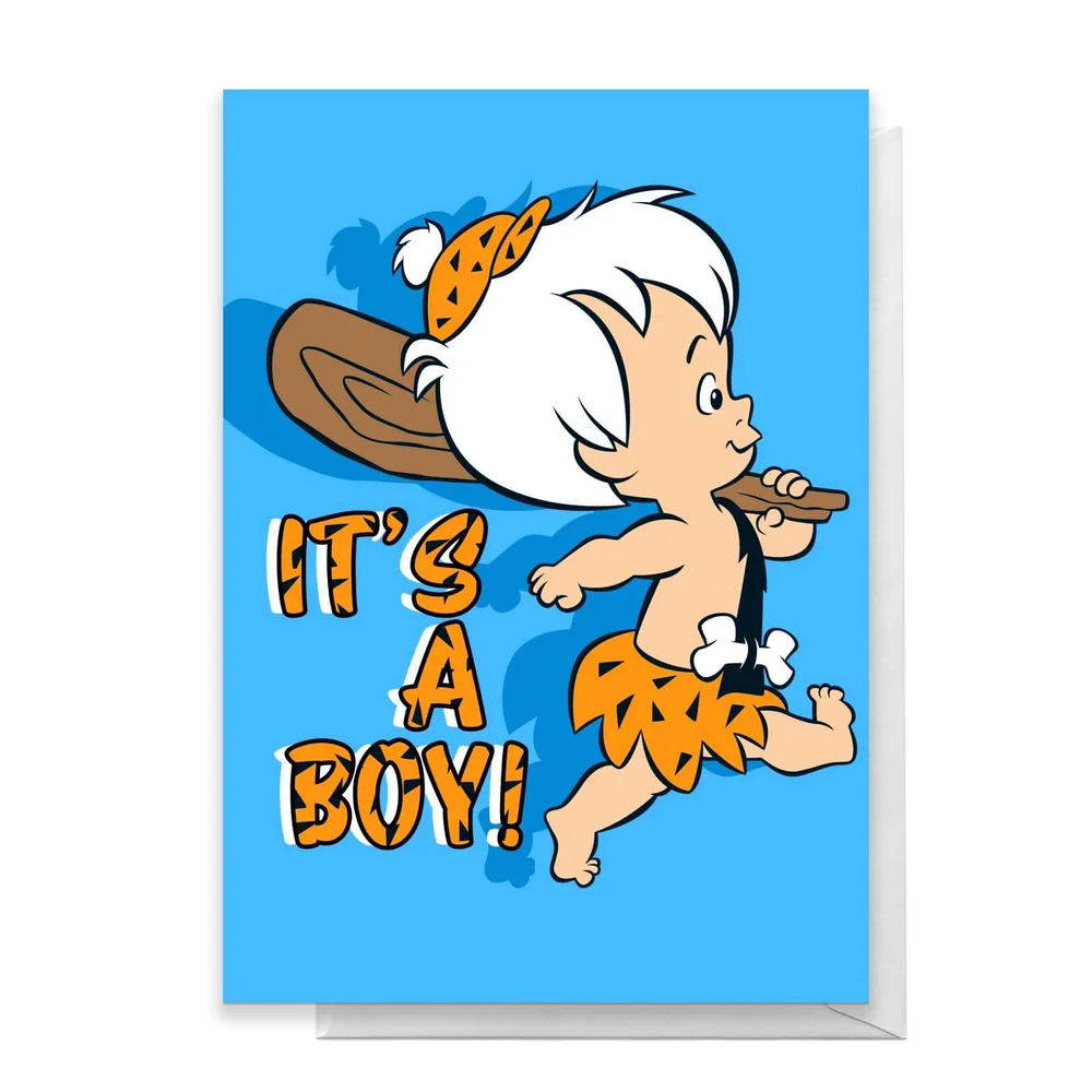 Flintstones New Baby Boy Greetings Card - Standard Card Afbeelding 1