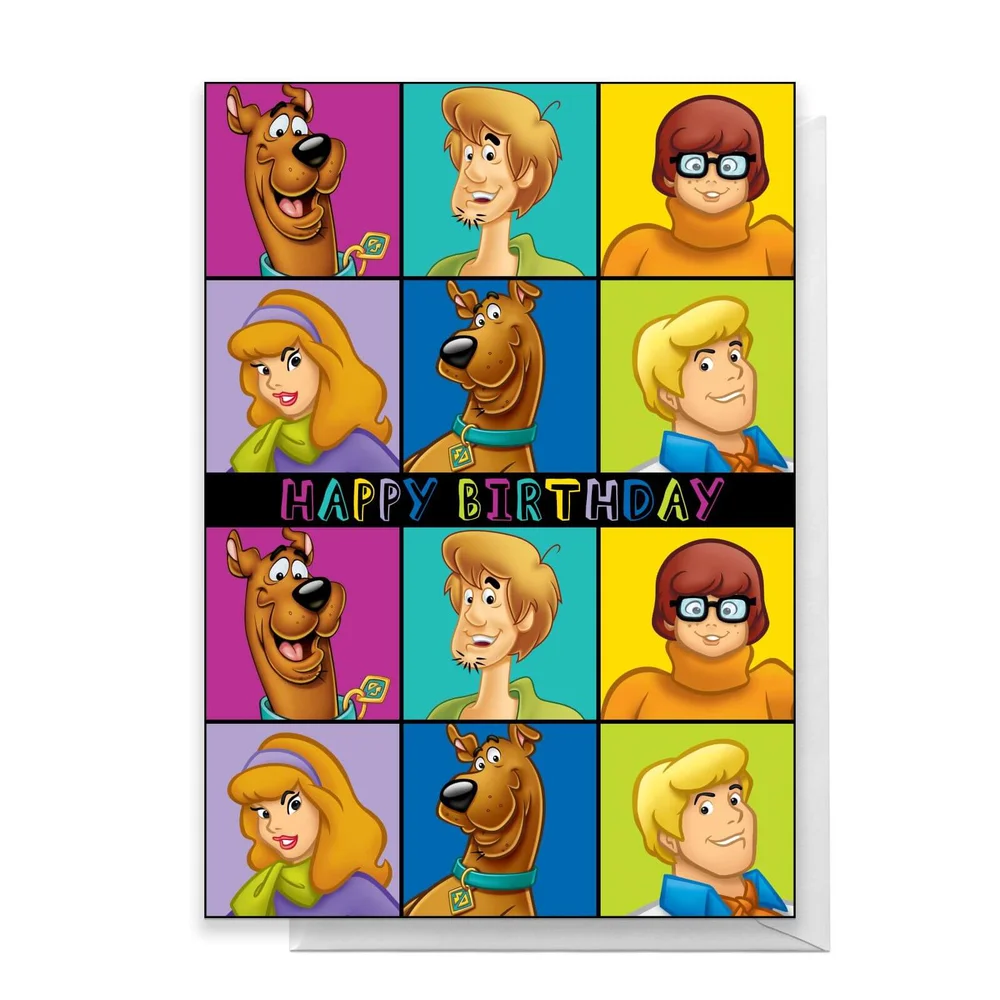 Scooby Doo Gang Happy Birthday Greetings Card - Standard Card Afbeelding 1