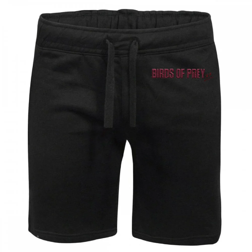 DC Birds of Prey Logo Embroidered Unisex Jogger Shorts - Black - S Afbeelding 1