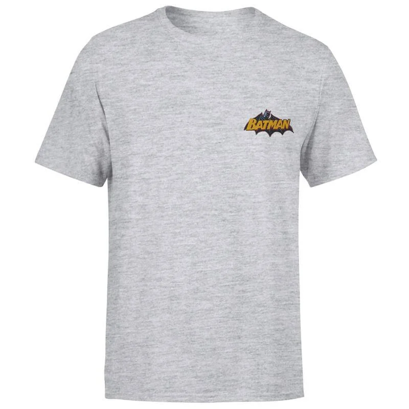 DC Batman Embroidered Unisex T-Shirt - Grey - S Afbeelding 1