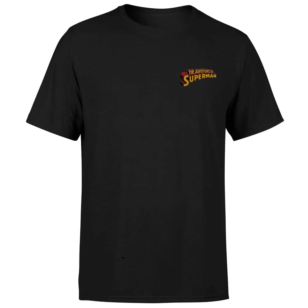 DC Superman Embroidered Unisex T-Shirt - Black - S Afbeelding 1