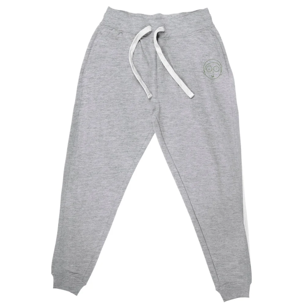 Rick and Morty Morty Embroidered Unisex Joggers - Grey - S Afbeelding 1
