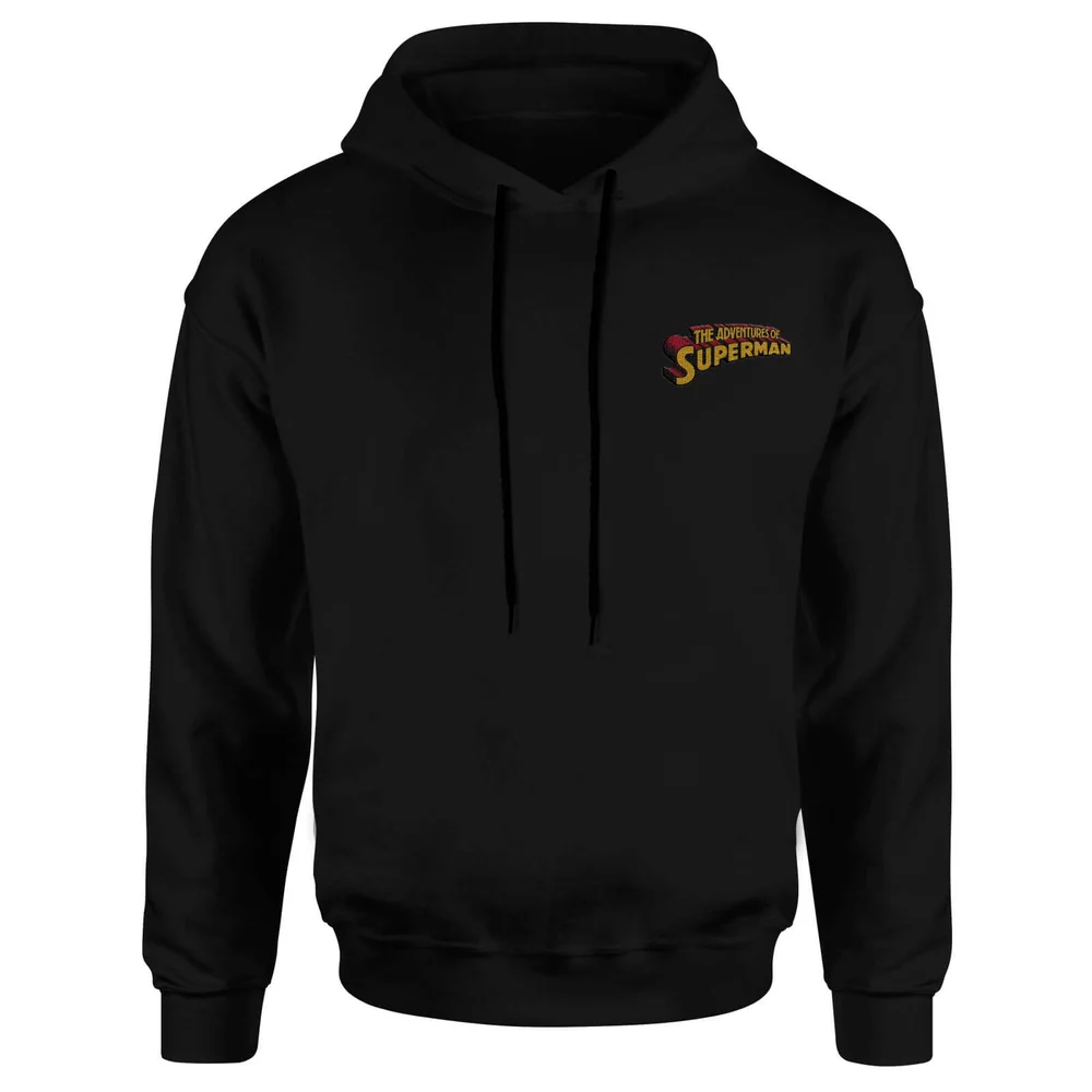 DC Superman Embroidered Unisex Hoodie - Black - S Afbeelding 1