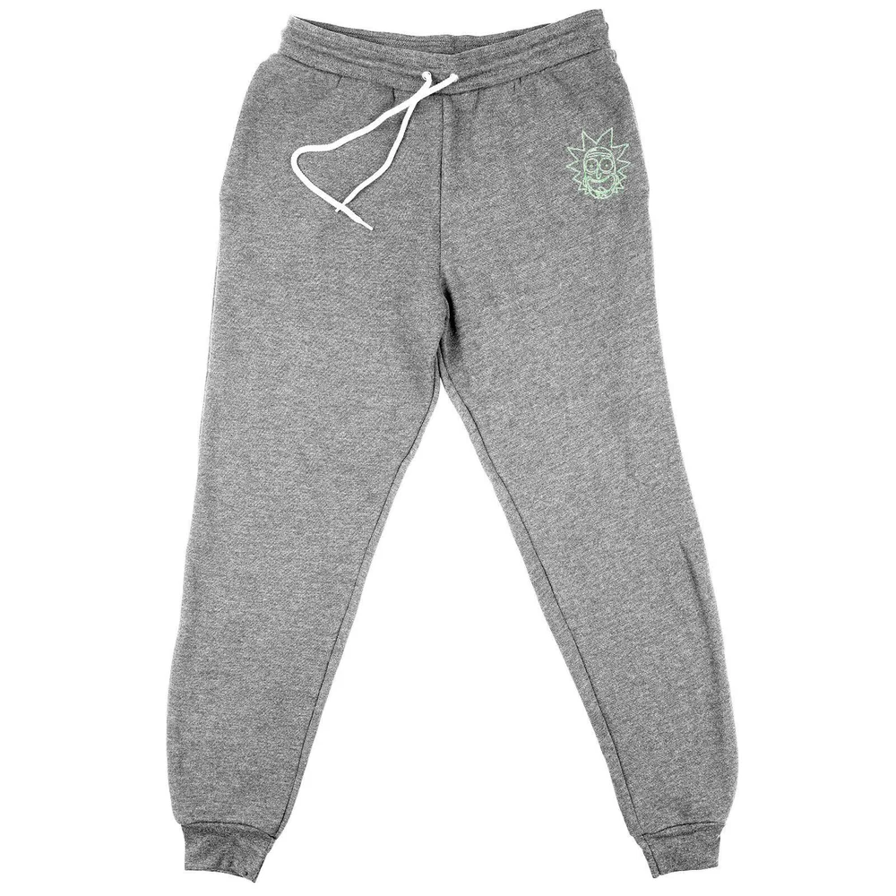 Rick and Morty Rick Embroidered Unisex Joggers - Grey - S Afbeelding 1