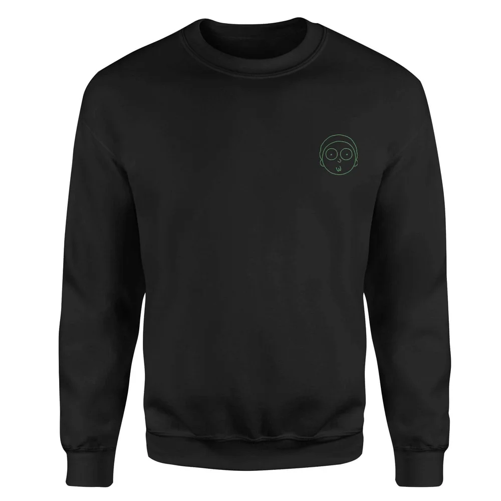 Rick and Morty Morty Embroidered Unisex Sweatshirt - Black - S Afbeelding 1
