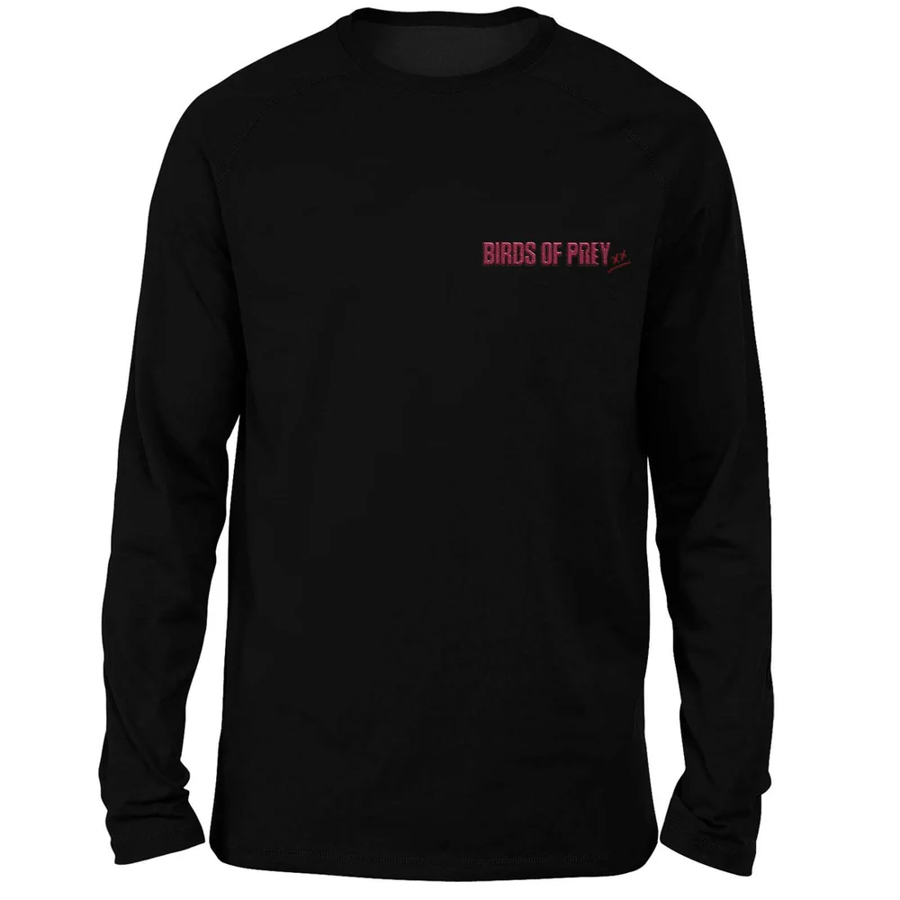 Birds of Prey Logo Embroidered Unisex Long Sleeved T-Shirt - Black - S Afbeelding 1
