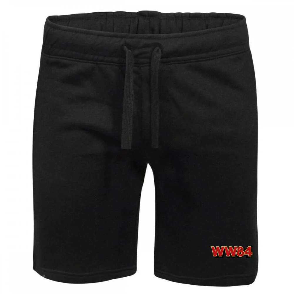 DC Wonder Woman WW84 Embroidered Unisex Jogger Shorts - Black - S Afbeelding 1