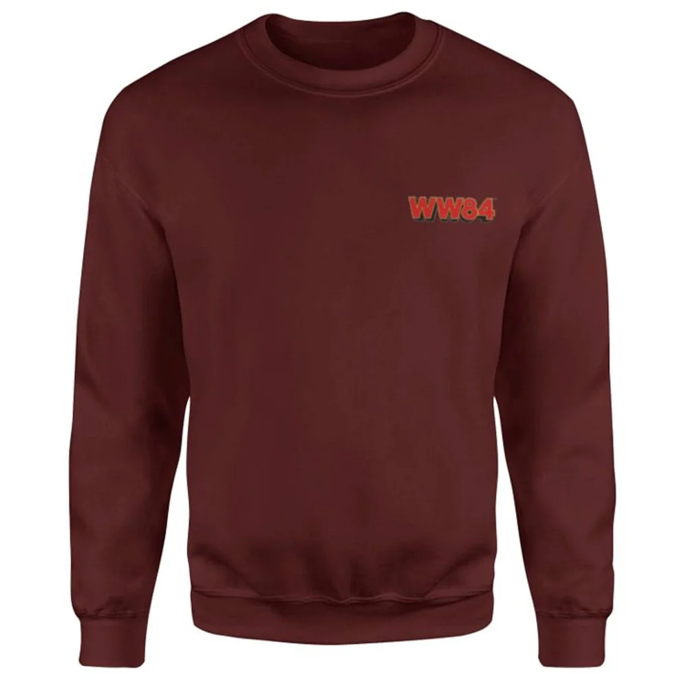 DC Wonder Woman WW84 Embroidered Unisex Sweatshirt - Burgundy - S Afbeelding 1