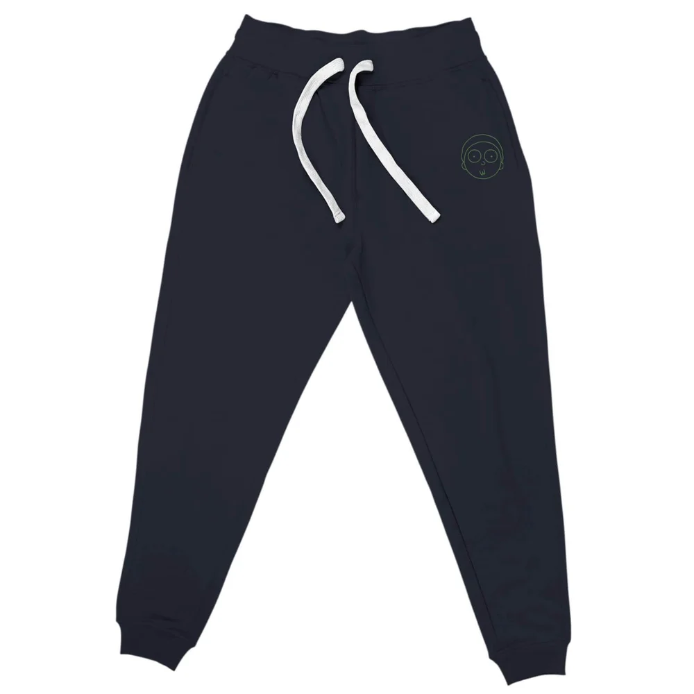 Rick and Morty Morty Embroidered Unisex Joggers - Navy - S Afbeelding 1