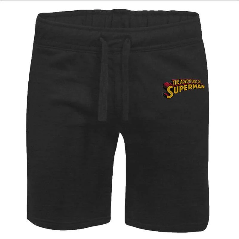 DC Superman Embroidered Unisex Jogger Shorts - Black - S Afbeelding 1