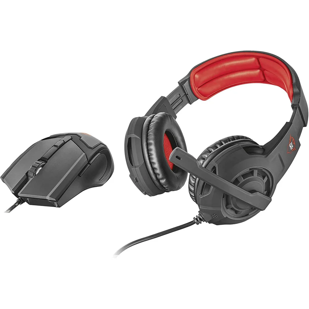 Trust Gaming GXT 784 Gaming Headset and Mouse - Black/Red Afbeelding 1