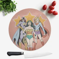 DC Superhero Women Round Chopping Board - undefined undefined