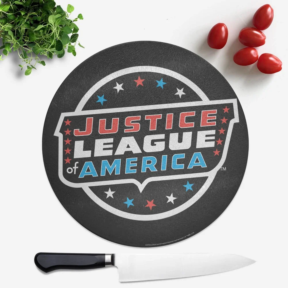Justice League Round Chopping Board Afbeelding 1