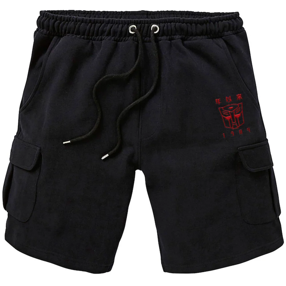 Transformers Autobots Embroidered Unisex Cargo Shorts - Black - S Afbeelding 1