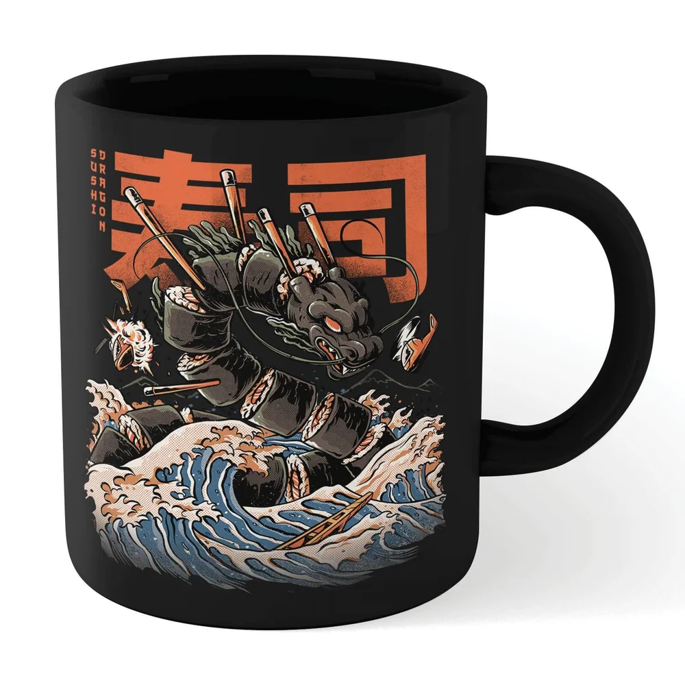 Ilustrata Sushi Dragon Mug - Black Afbeelding 1