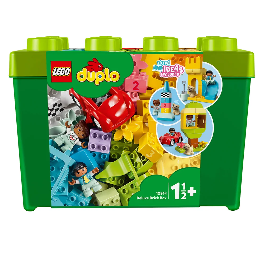 LEGO 10914 DUPLO Classic Luxe Opbergdoos Bouwset met Opbergruimte, First Bricks Educatief Leerspeelgoed voor Peuters van 1,5+ Afbeelding 1