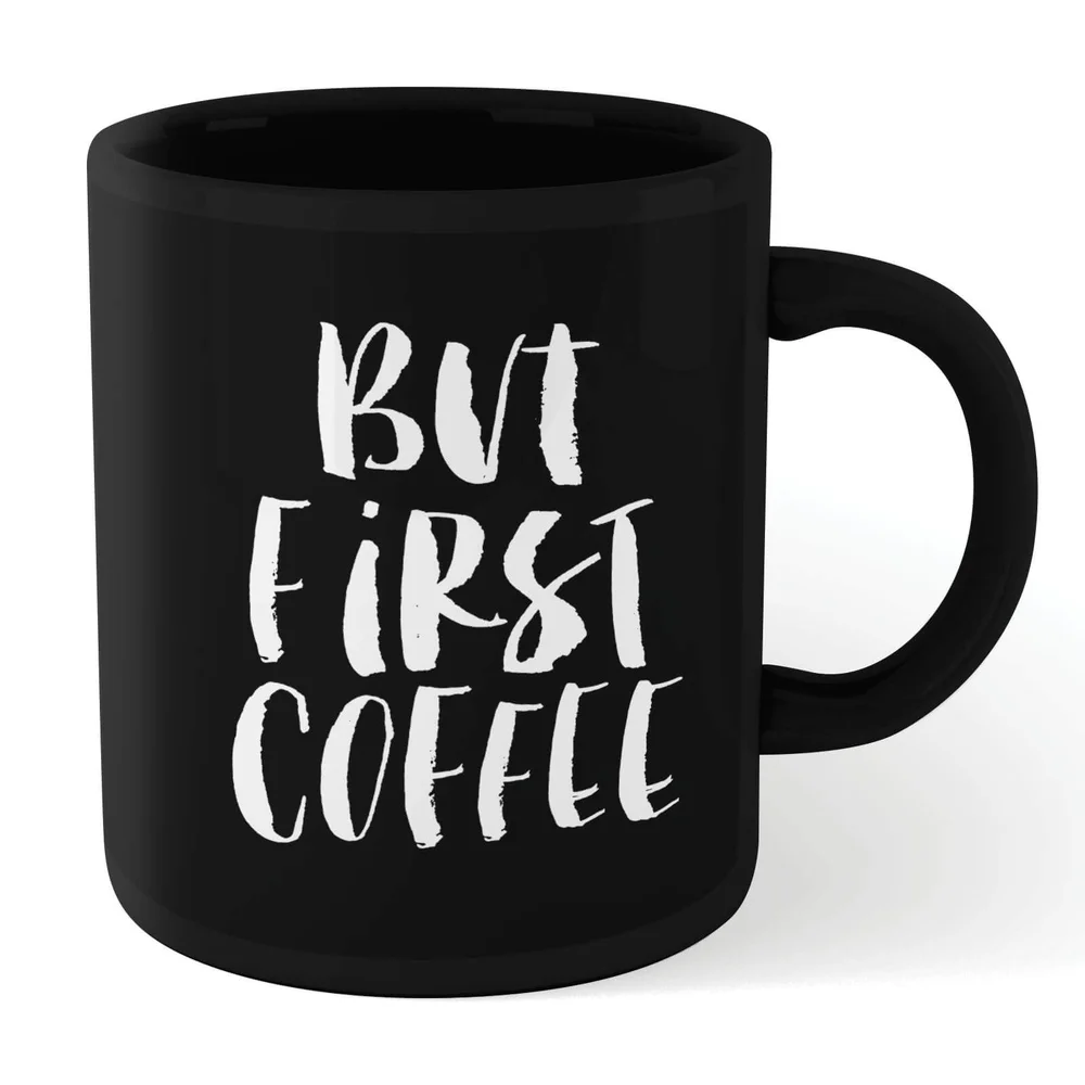 The Motivated Type But First Coffee Mug - Black Afbeelding 1