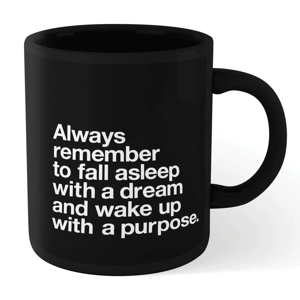 The Motivated Type Fall Asleep With A Dream Mug - Black Afbeelding 1