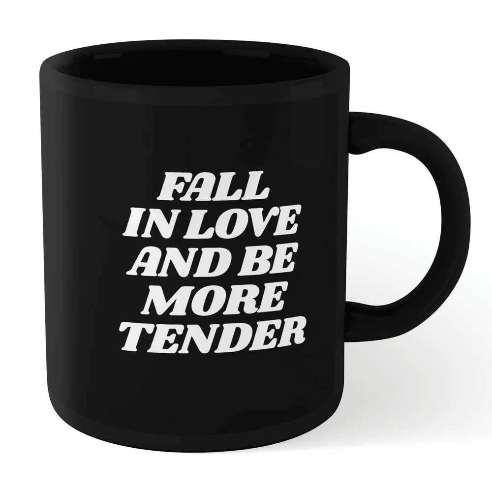 The Motivated Type Fall In Love And Be More Tender Mug - Black Afbeelding 1