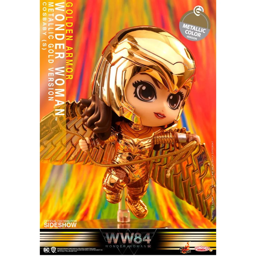 Hot Toys Wonder Woman 1984 Cosbaby Minifiguur Golden Armour Wonder Woman (Metallic Goud Versie) 10 cm Afbeelding 1