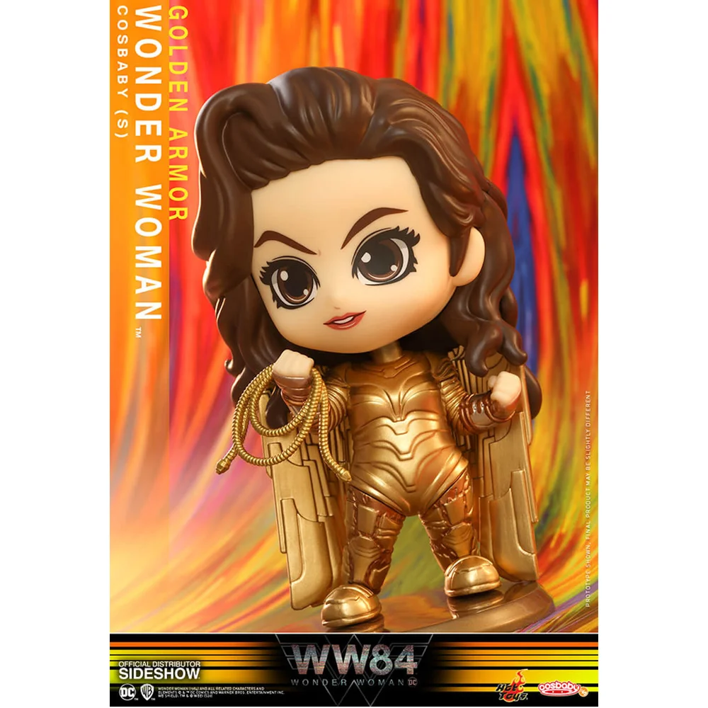 Hot Toys Wonder Woman 1984 Cosbaby Mini Figure Golden Armour Wonder Woman 10 cm Afbeelding 1