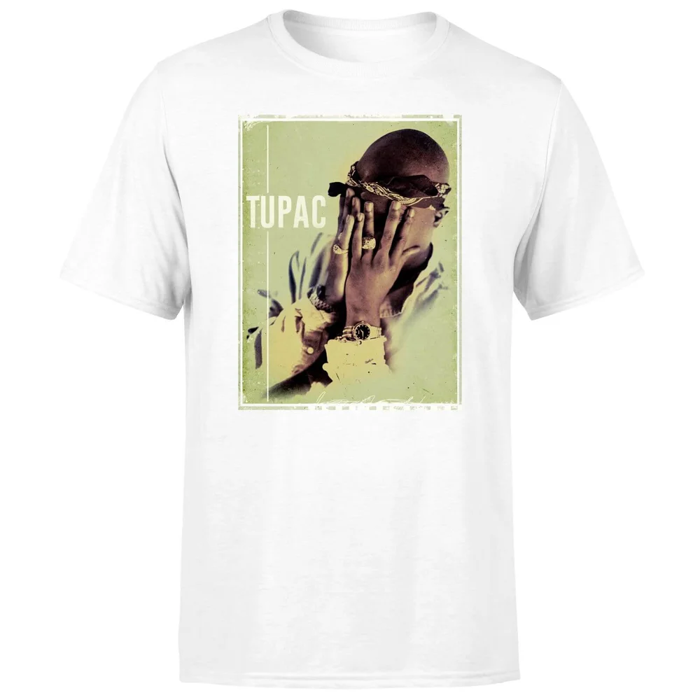 Tupac Unisex T-Shirt - Wit - 3XL Afbeelding 1