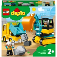 LEGO DUPLO Stad: Vrachtwagen & Graafmachine op rupsbanden (10931)