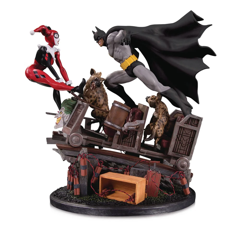 DC Collectibles DC Comics Batman Vs. Harley Quinn Second Edition Battle Statue Afbeelding 1