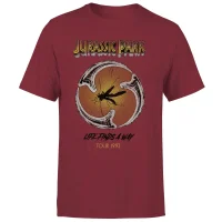 Jurassic Park Life Finds A Way Tour Unisex T-Shirt - Bordeaux - undefined undefined