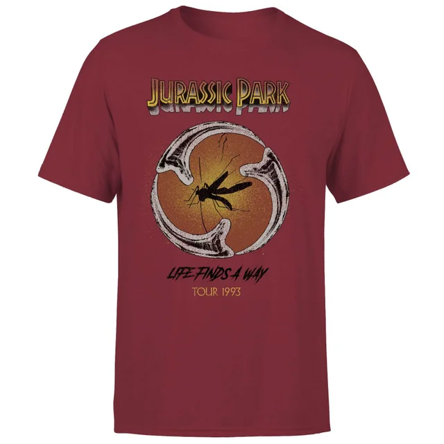 Jurassic Park Life Finds A Way Tour Unisex T-Shirt - Bordeaux